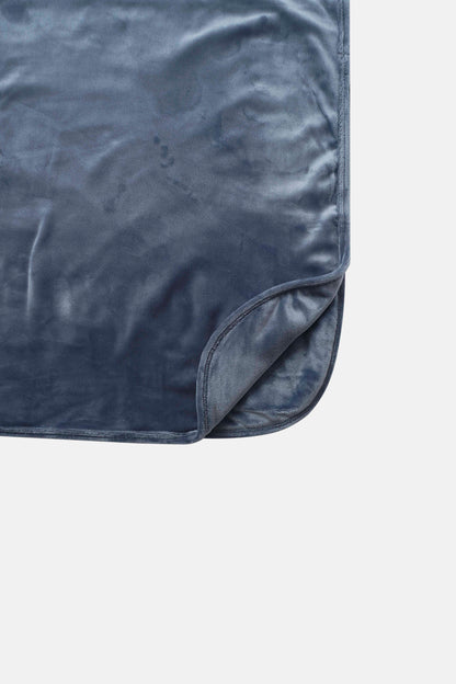 Velour blanket slate blue; boys swaddle blanket by Adee