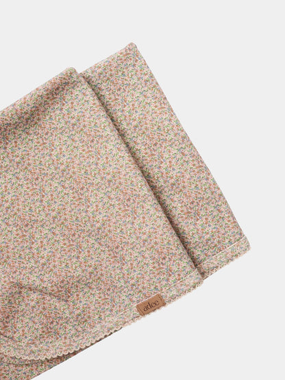 Pastel Petal Blanket swaddle set, 2-pack for girls, Adee floral print with lace trim