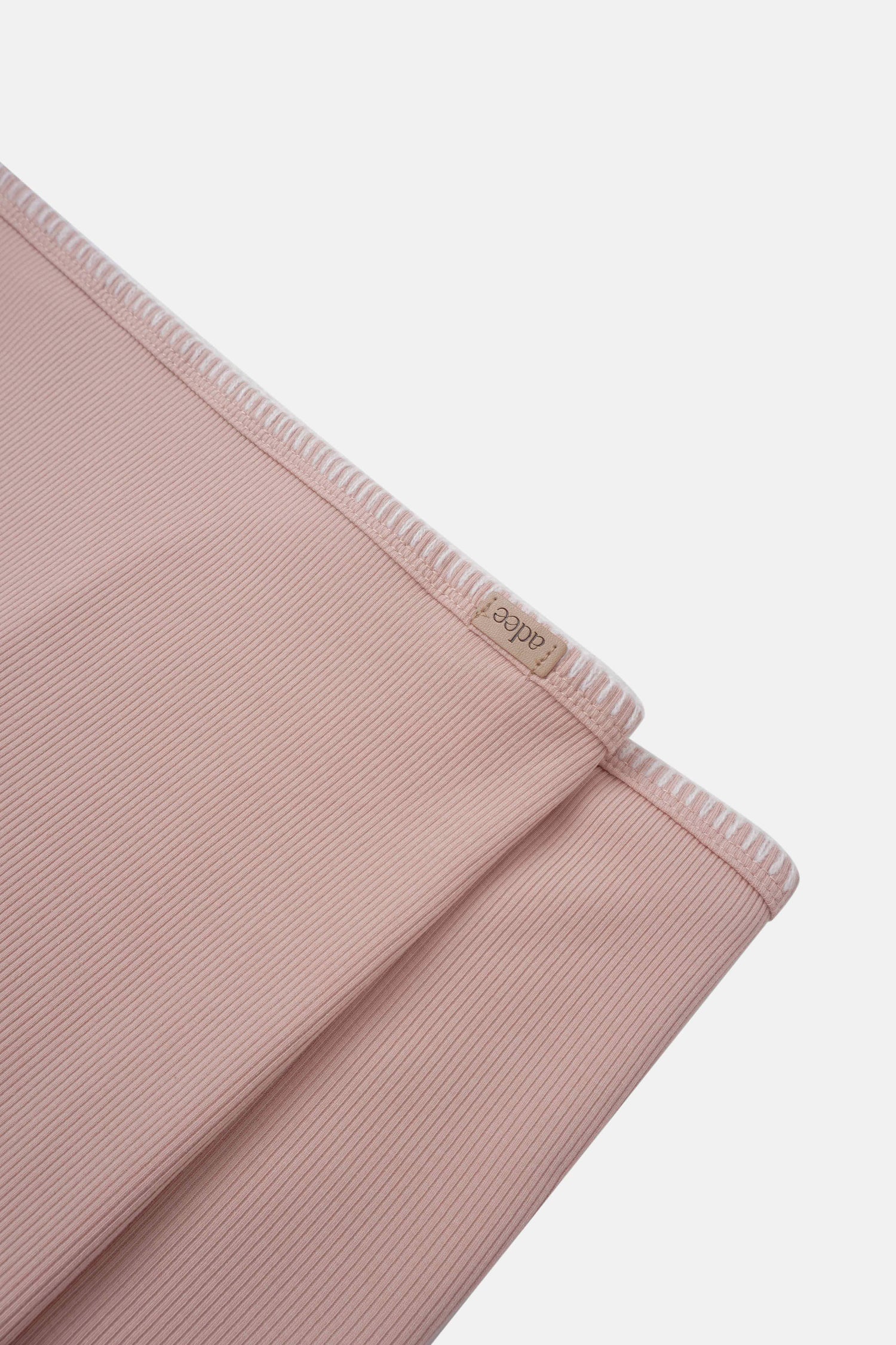 Legacy Stitch Blanket, light pink ribbed swaddle blanket for girls by Adee