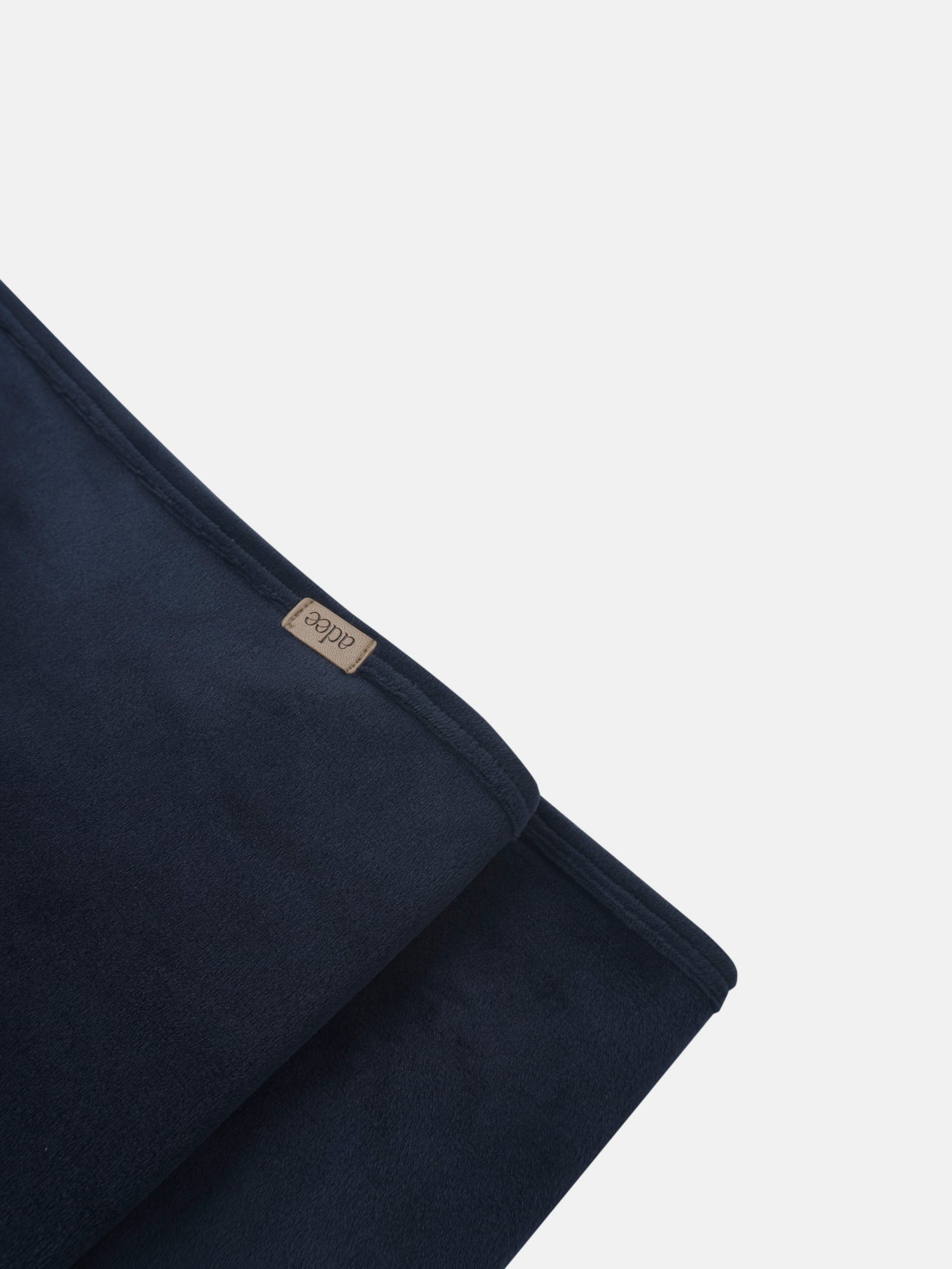 Embroidered Bear Blanket in Navy by Adee, boys swaddle blanket
