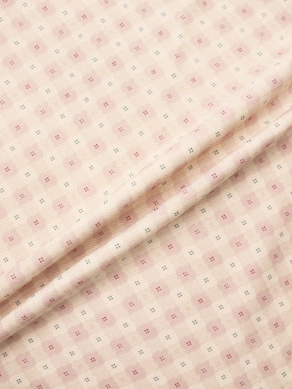 Little Button Blanket Pink by Adee; girls swaddle blanket with tiny red and teal dot pattern