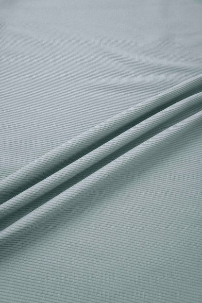 Legacy Stitch Blanket in light blue ribbed fabric by Adee, boys swaddle blanket.