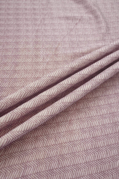 Heritage Herringbone Red layette set by Adee; pink-red herringbone fabric