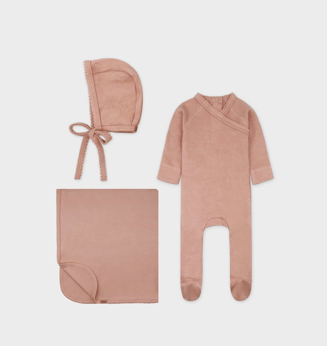 Crossover Twill Pink - Layette Set