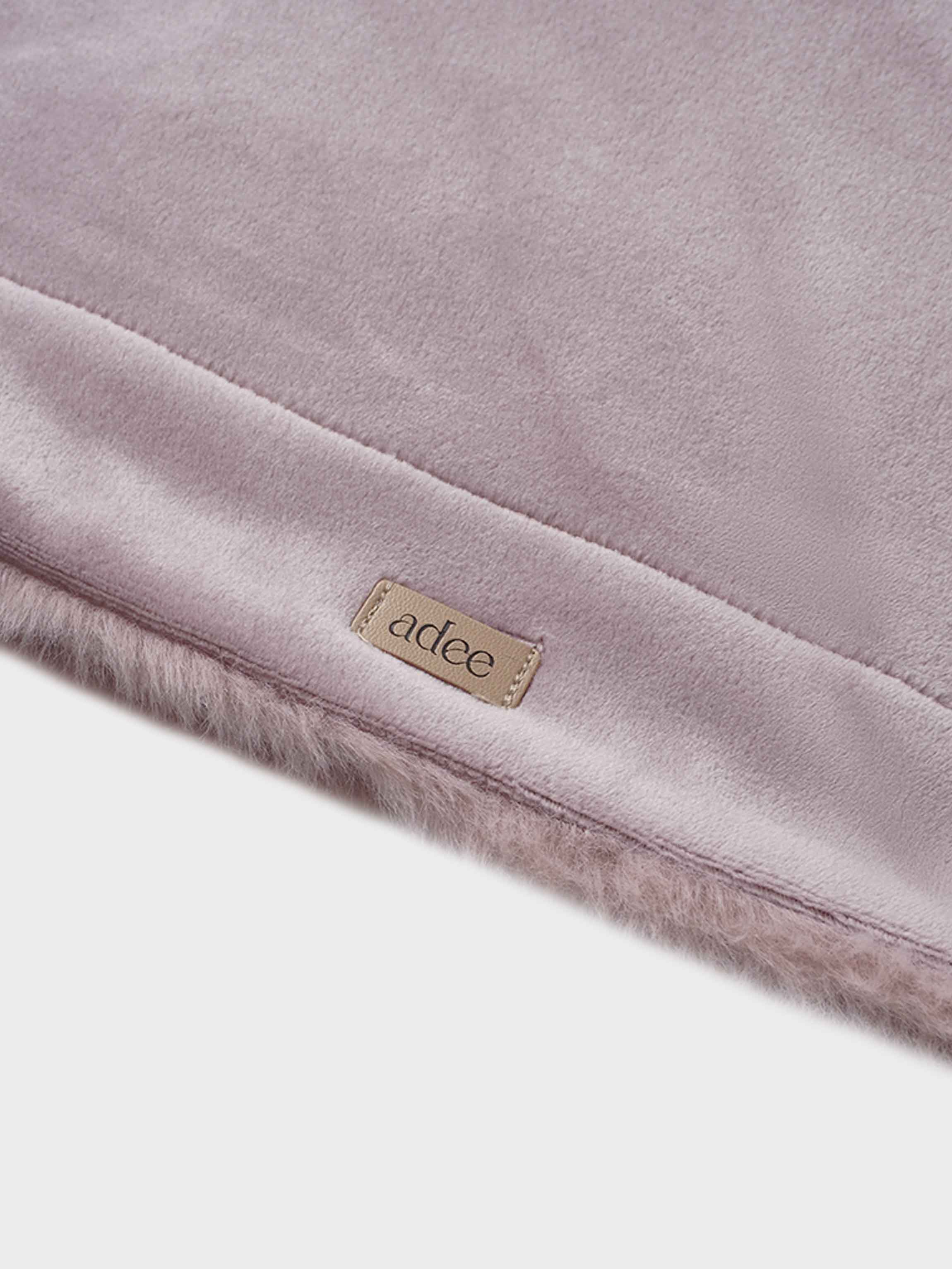 Plush velour blanket pink by Adee; girls blankets, soft fringe edge.