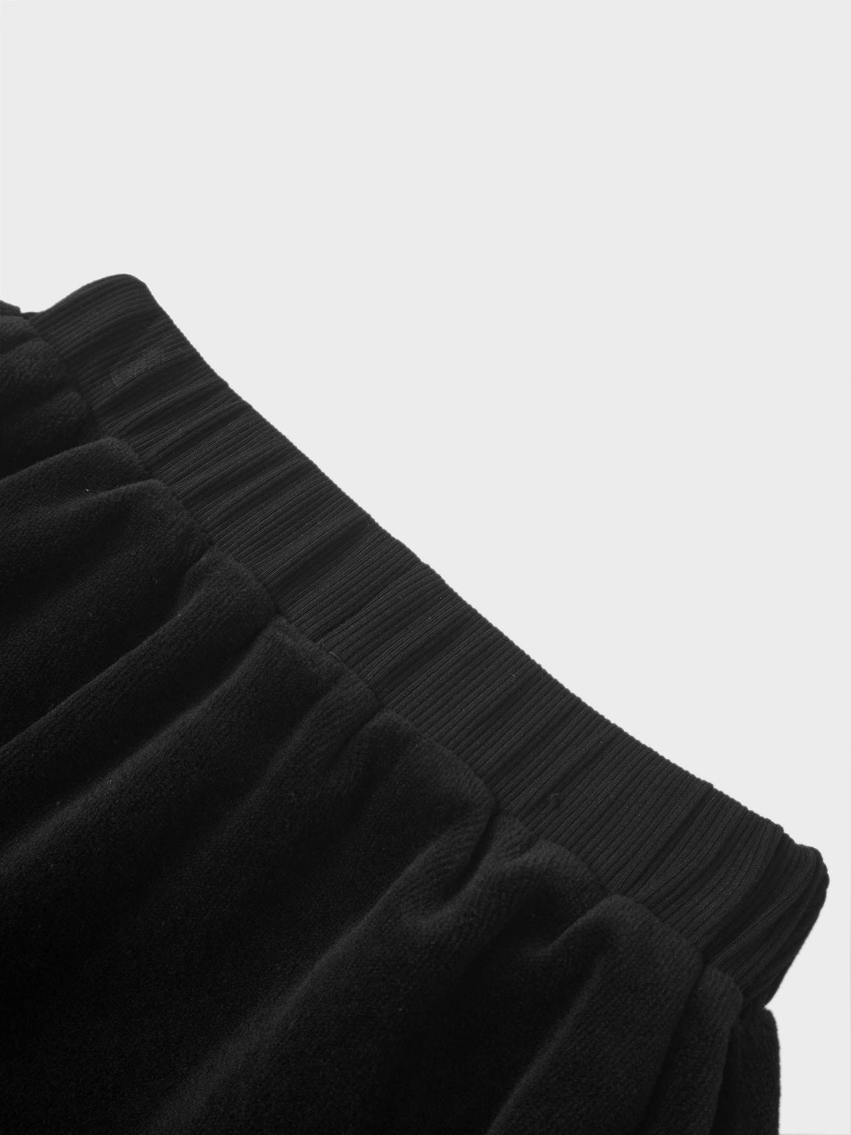 Velour Circle Skirt for girls in black by Adee with a ribbed knit edge.