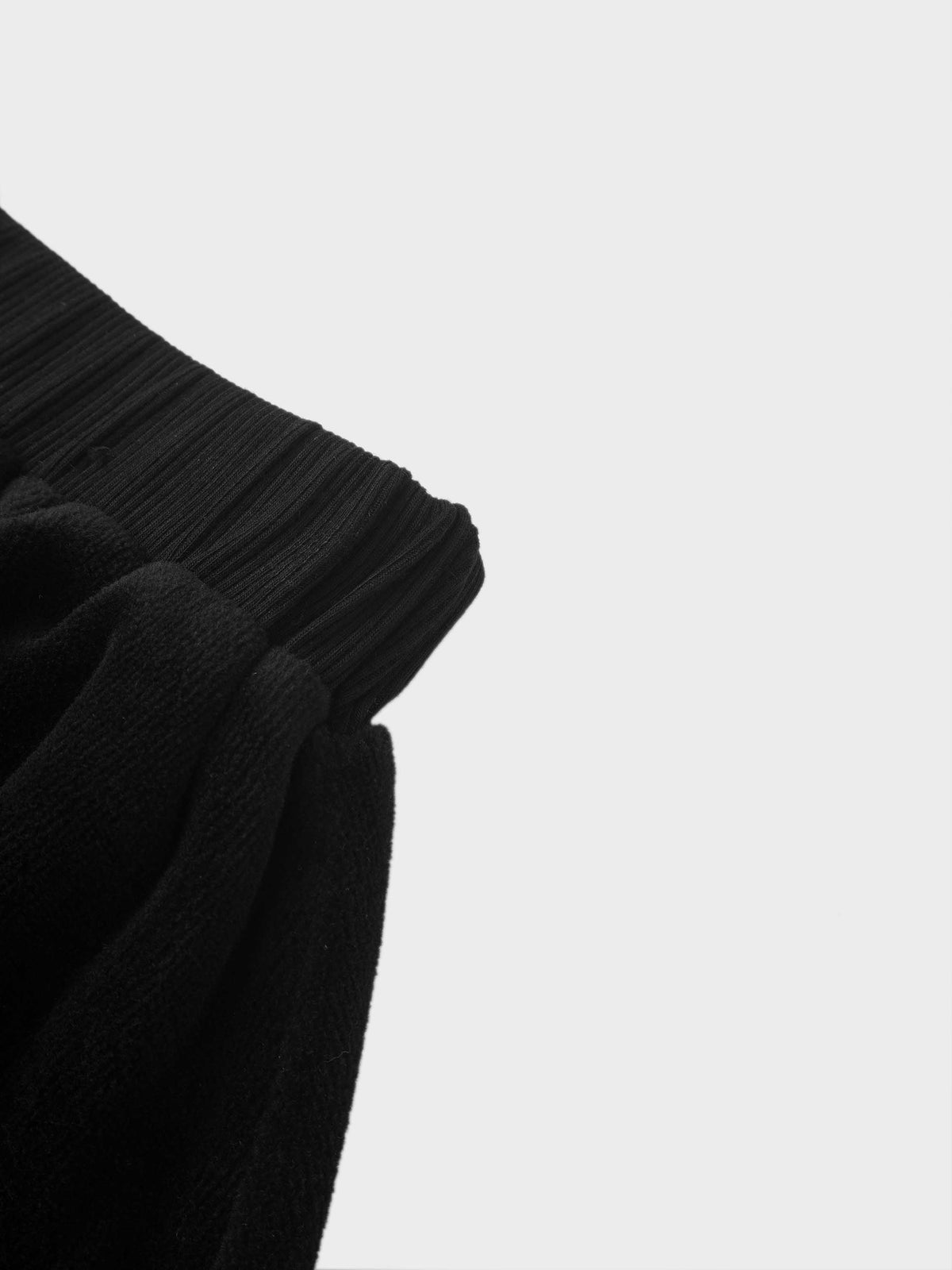 Velour Circle Skirt - Black by Adee for girls, ribbed waistband detail