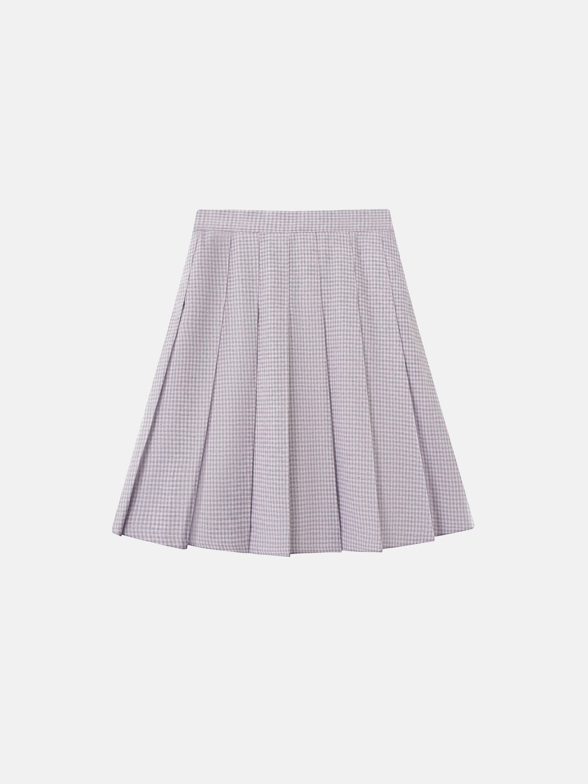 Gingham pleated skirt for girls in grey check, dressy style
