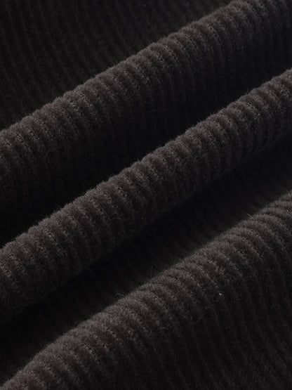 Grey corduroy overalls fabric close-up for Adee boys
