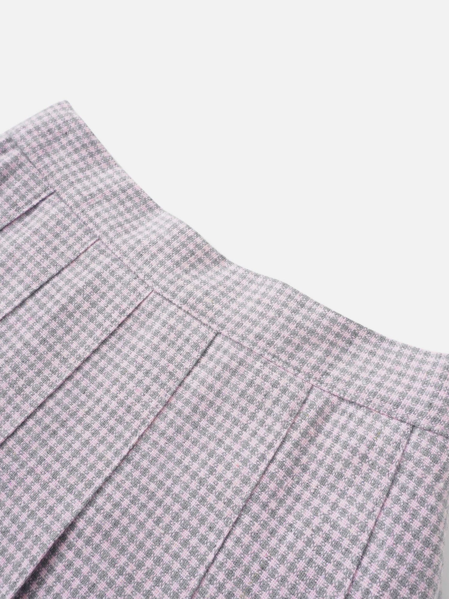 Gingham pleated skirt for girls in grey by Adee, dressy style