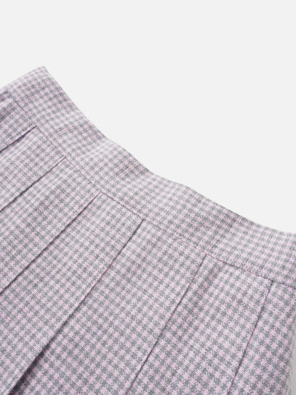 Gingham pleated skirt for girls in grey by Adee, dressy style