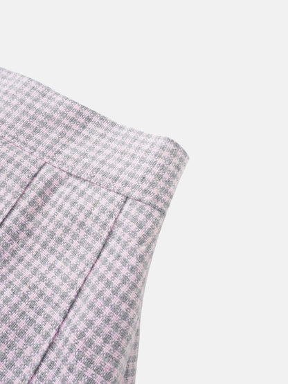 Gingham Pleated Skirt Grey for girls, Adee brand, dressy