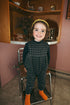 Plaid Overalls - Navy for boys by Adee; dressy kids&
