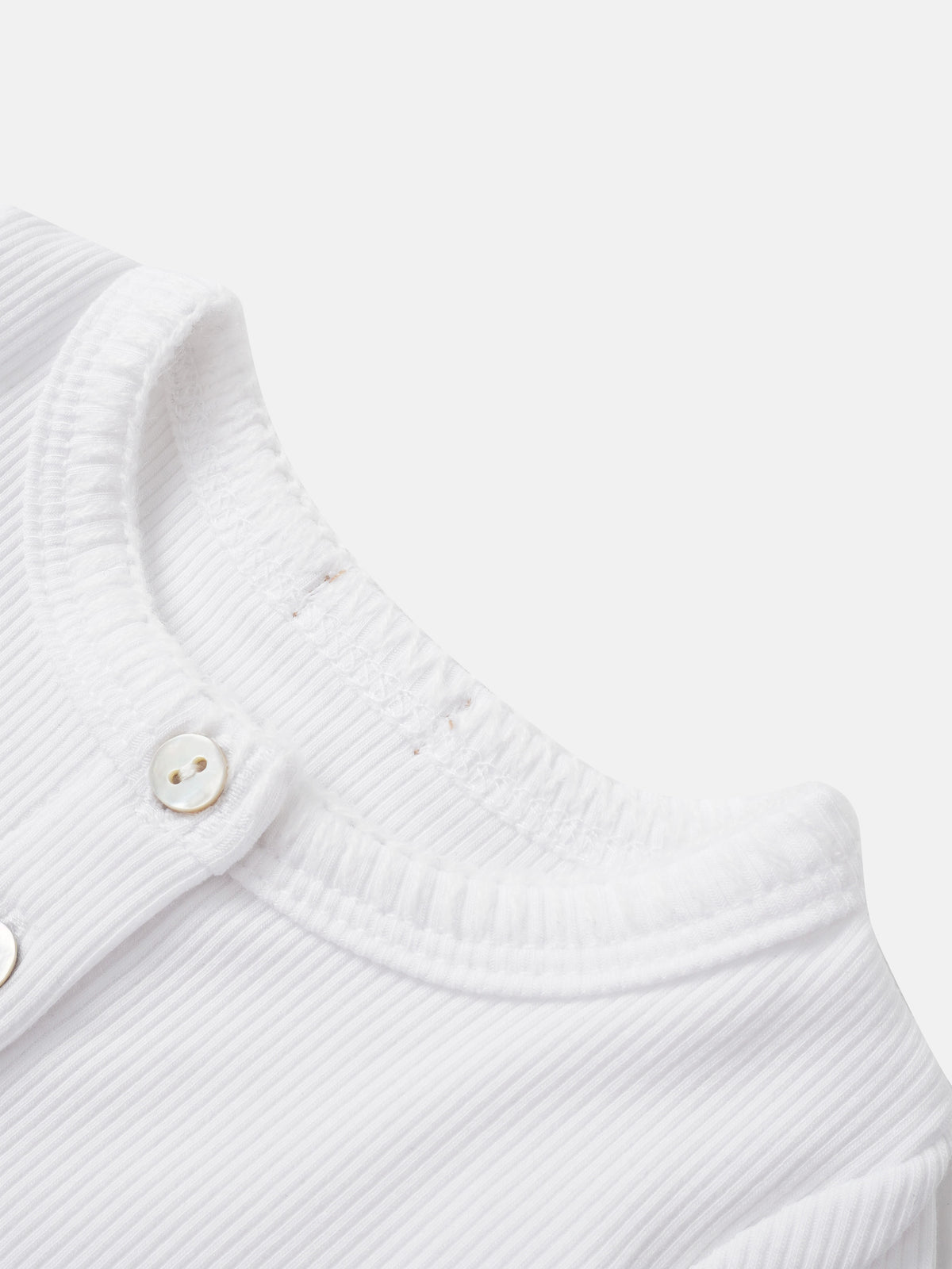 Legacy Stitch Cardigan by Adee in white corduroy, unisex dressy top.