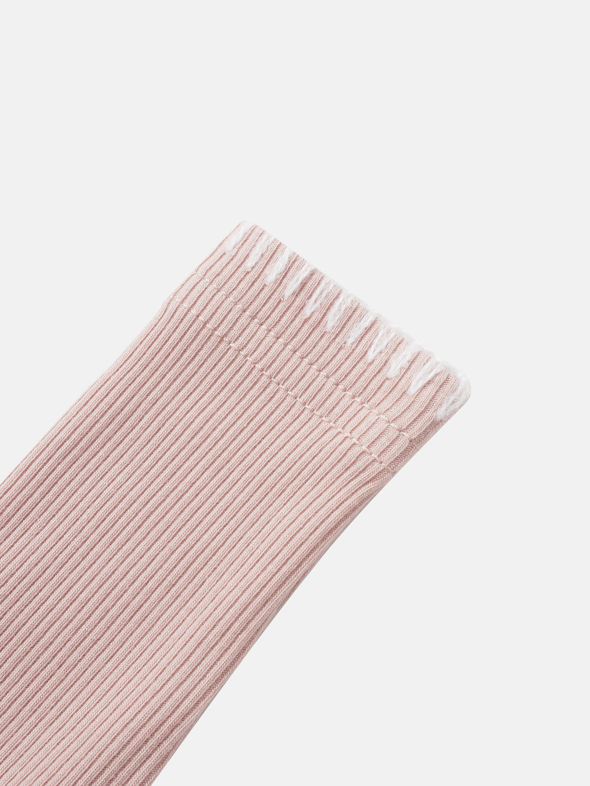 Legacy Stitch Cardigan by Adee, light pink knit sleeve with ribbed texture.