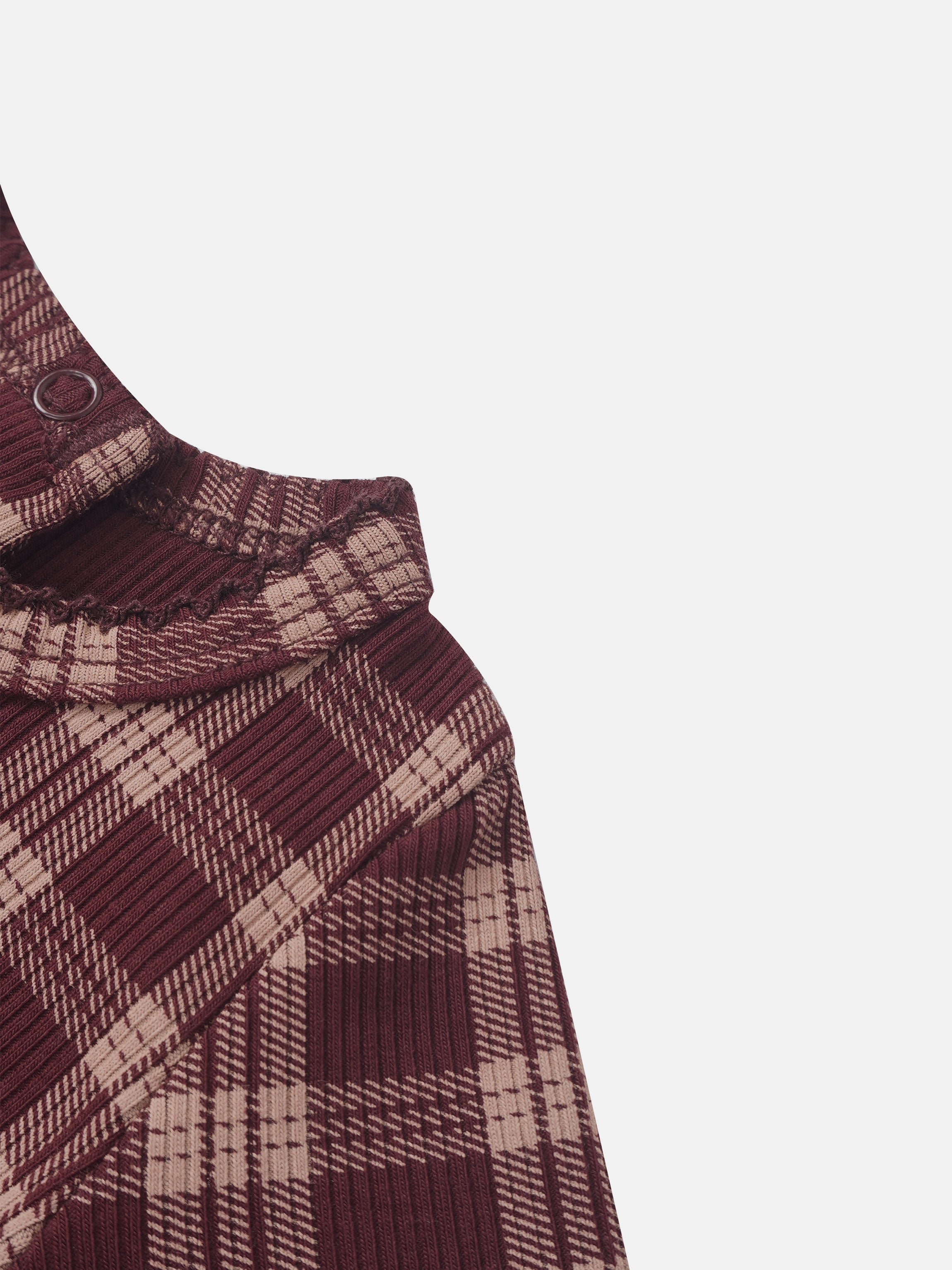 Girls Stretchies burgundy plaid knit sweater by Adee