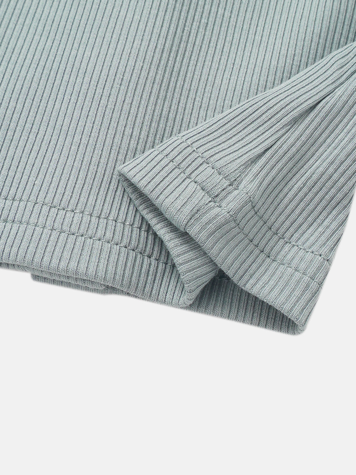 Legacy Stitch Cardigan - light blue, ribbed knit fabric with folded cuff