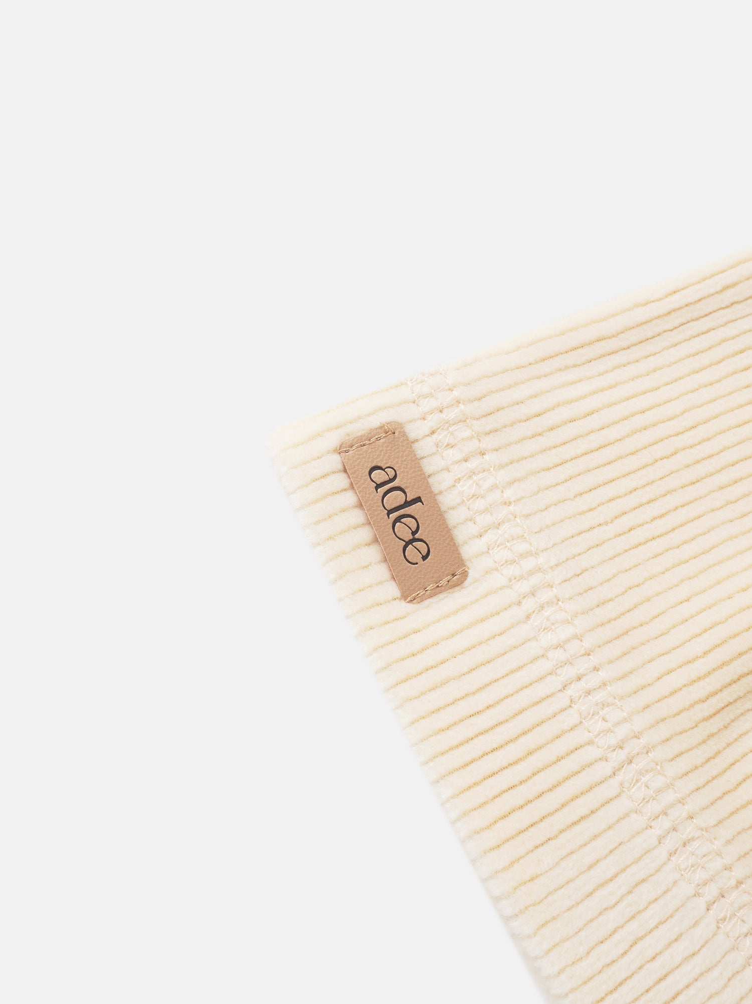 Embroidered Anchor Hat by Adee, beige corduroy fabric for boys
