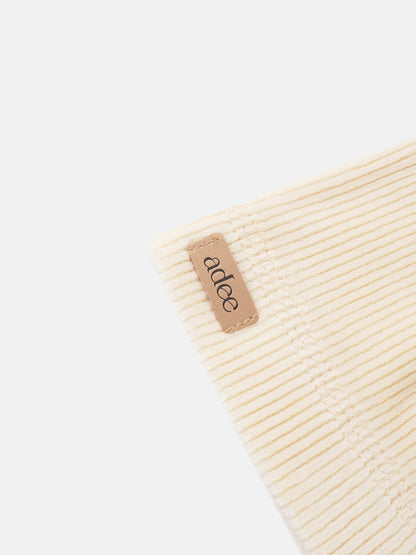 Embroidered Anchor Hat by Adee, beige corduroy fabric for boys