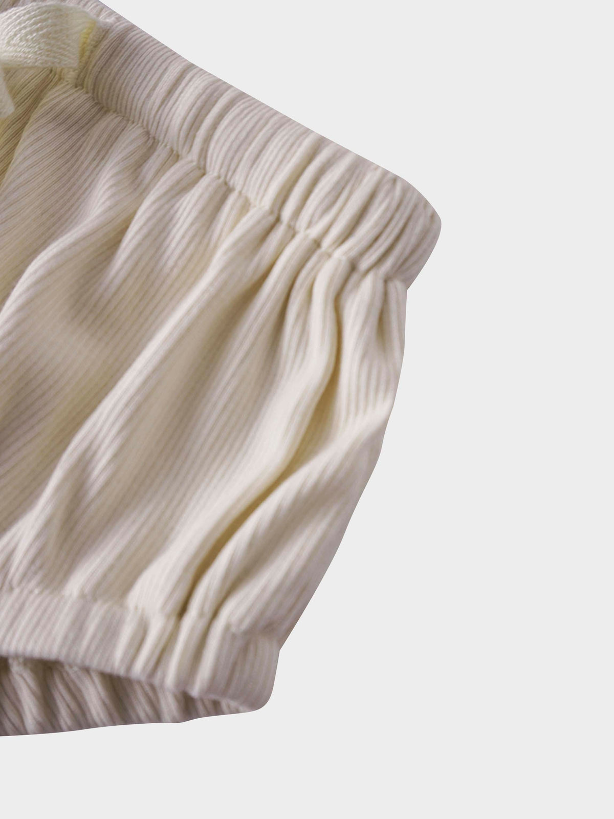 Off-white drawstring bloomers for toddlers