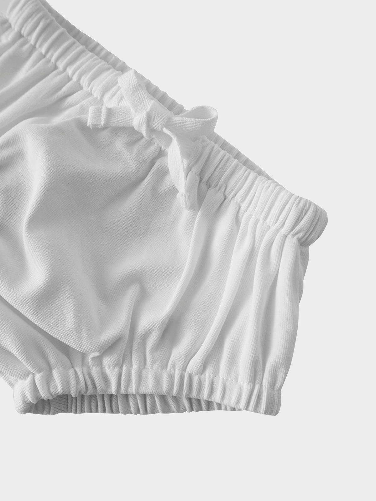White drawstring bloomers for toddlers
