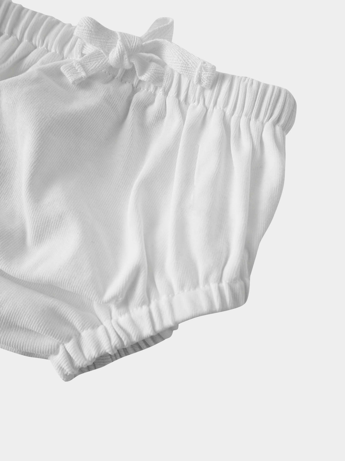 White drawstring bloomers for toddlers