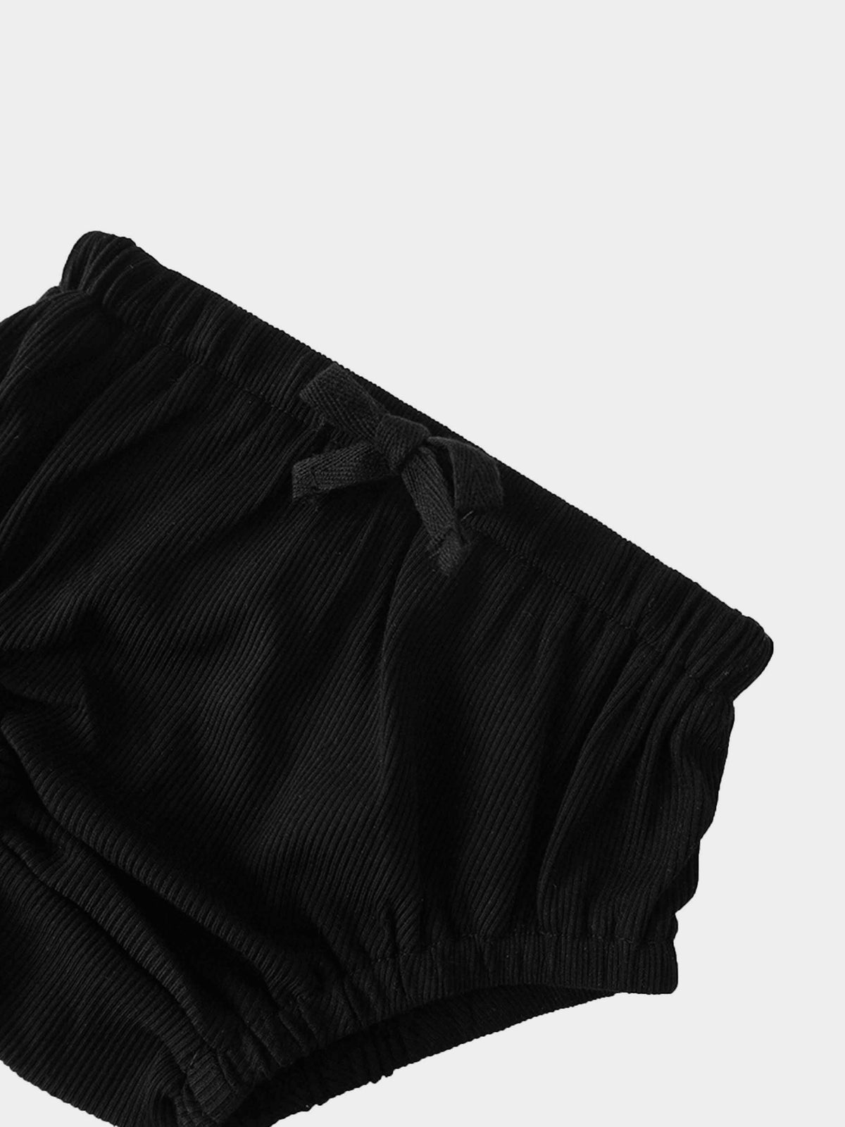Black drawstring bloomers for girls