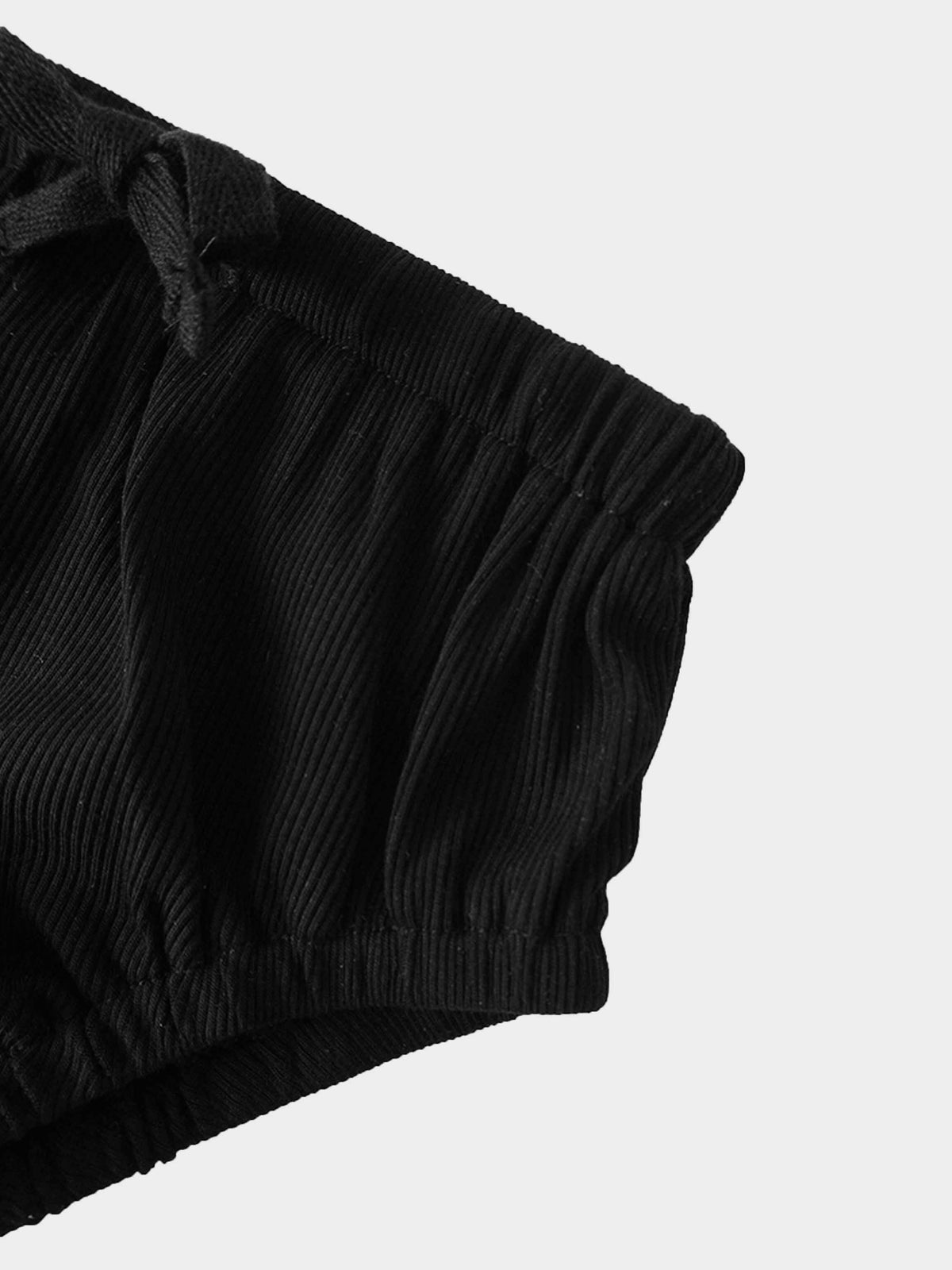 Black drawstring bloomers for girls