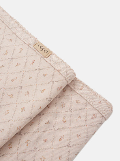 Dainty Diamond Blanket for girls by Adee in soft pink with a delicate diamond floral print.