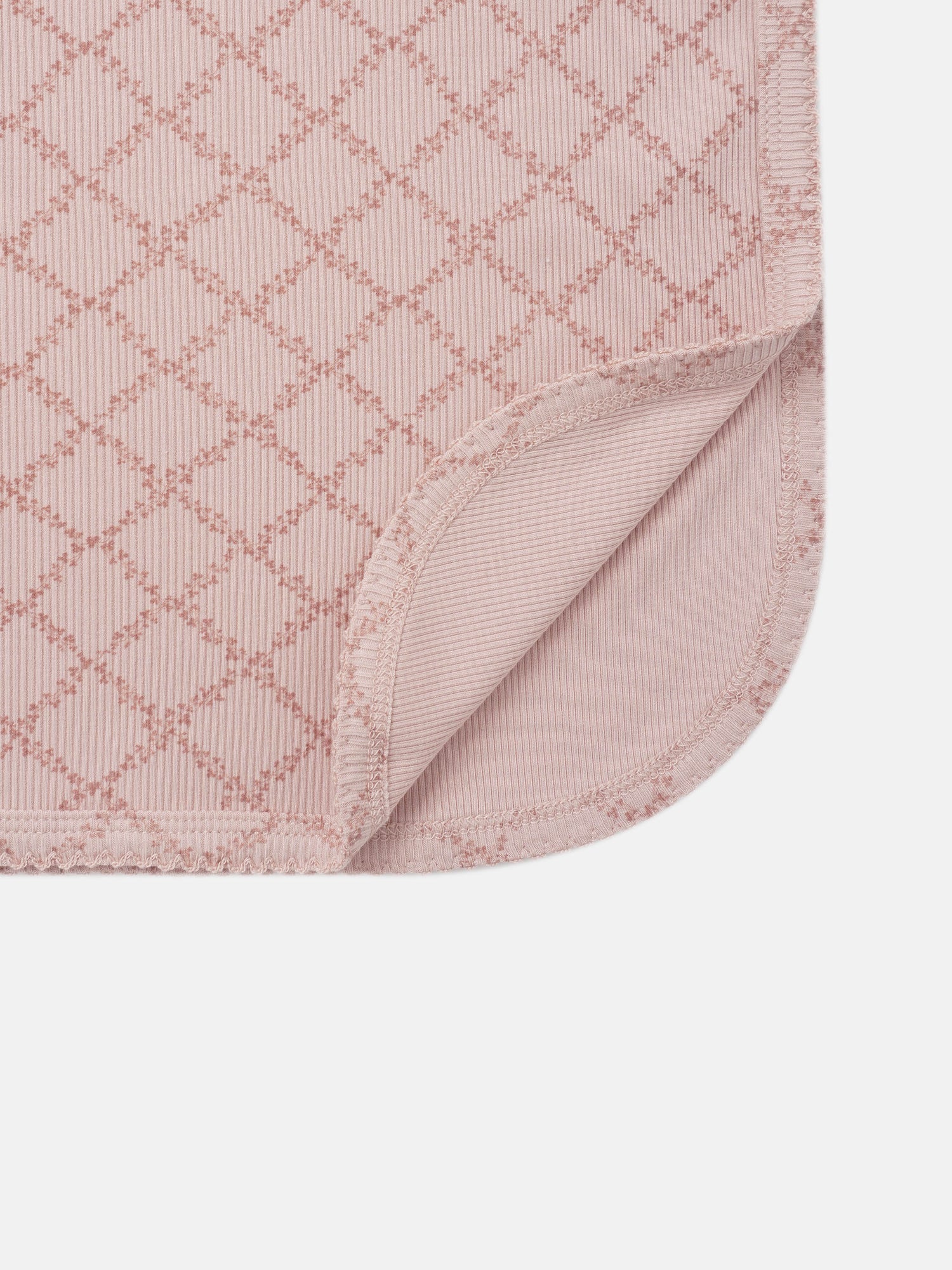 Pink leaf-pattern swaddle blanket for girls by Adee