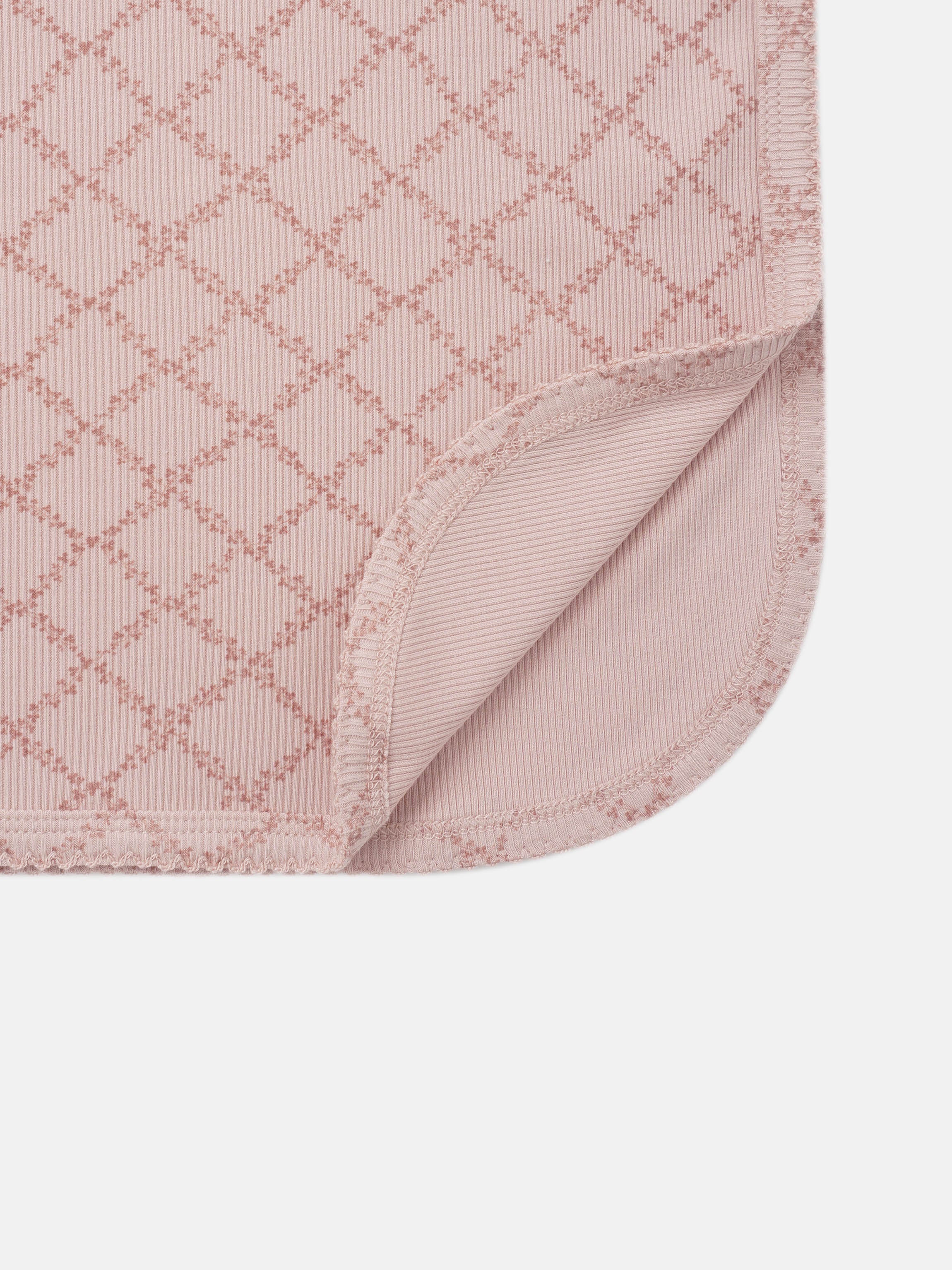 Pink leaf-pattern swaddle blanket for girls by Adee