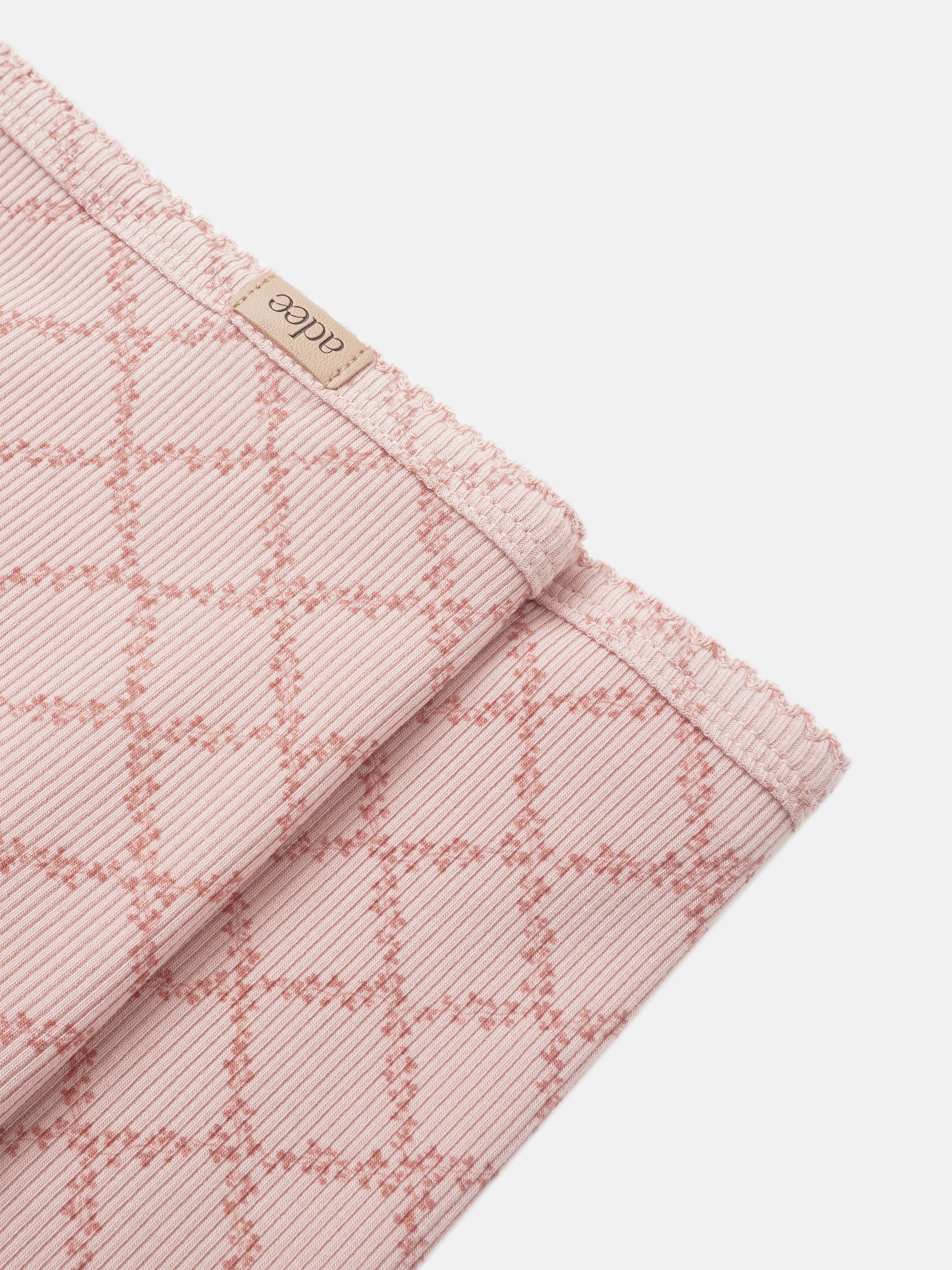 Pink Leaf Blanket by Adee; girls swaddle blanket in pink plaid pattern