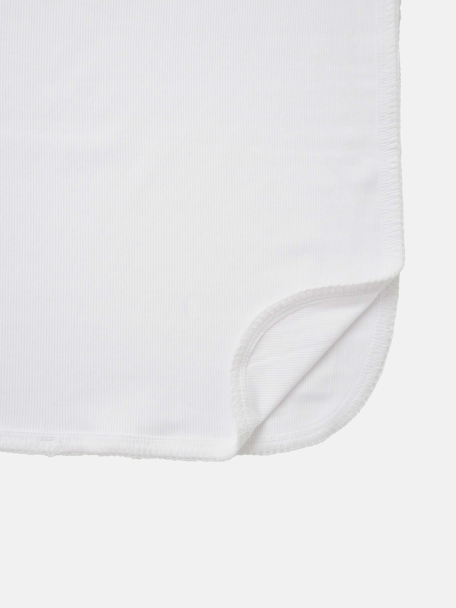 Legacy Stitch Blanket - White ribbed fabric, Adee unisex swaddle blanket