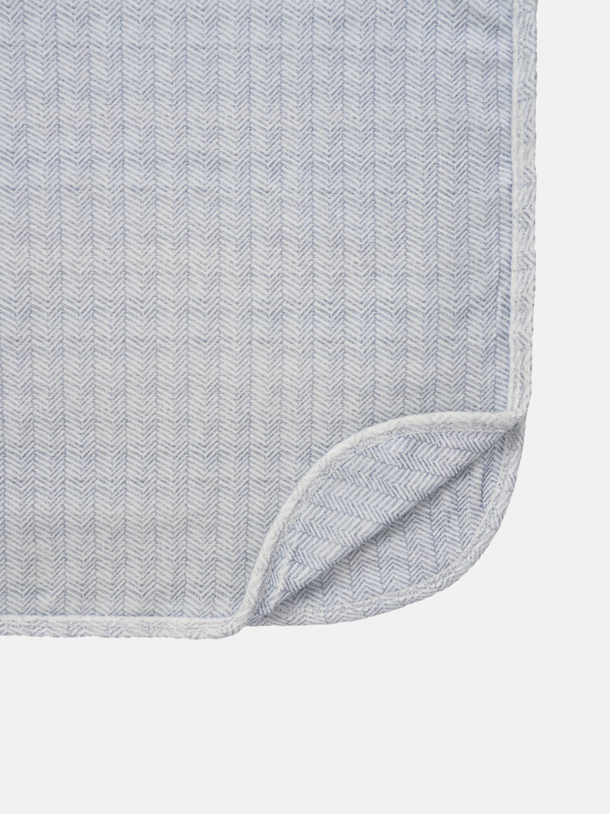 Heritage Herringbone Blue Layette Set by Adee; baby layette fabric in blue herringbone pattern