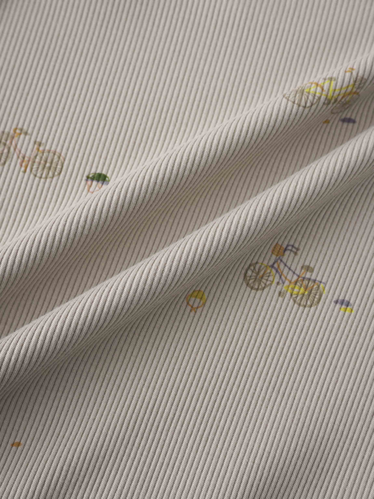 Vintage bike print fabric detail