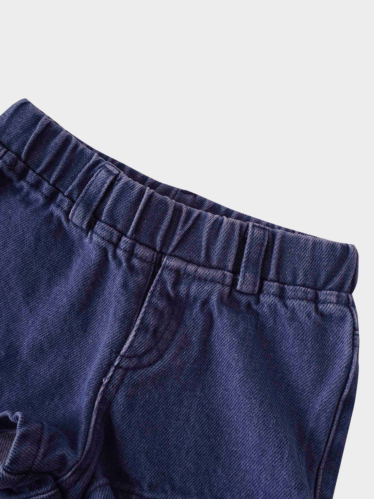 Denim Shorts for kids, dark indigo denim with elastic waistband