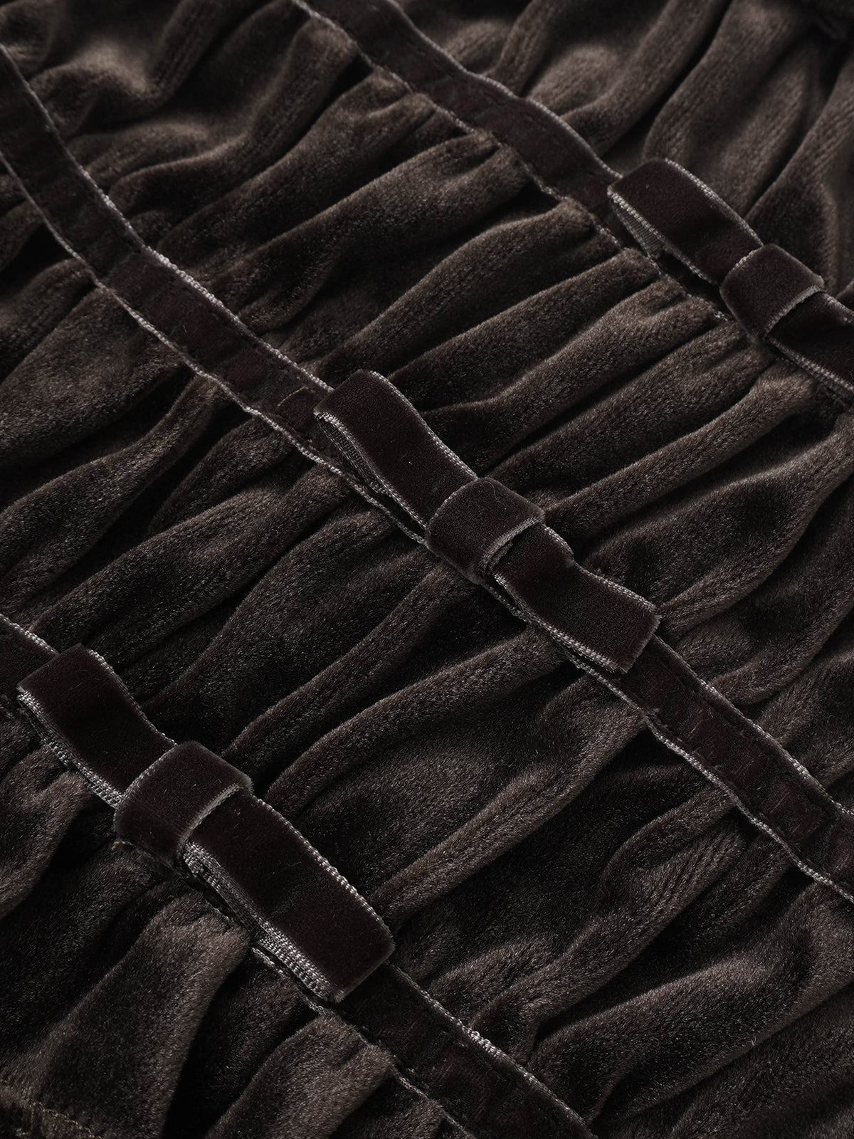 Velour Smocked Robe, brown; Adee girls dressy attire.