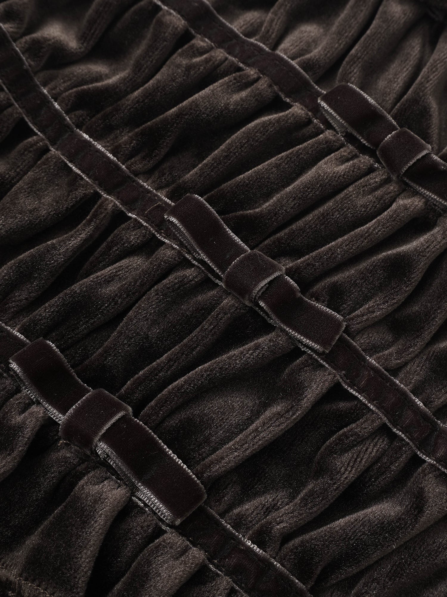 Velour Smocked Robe, brown; Adee girls dressy attire.