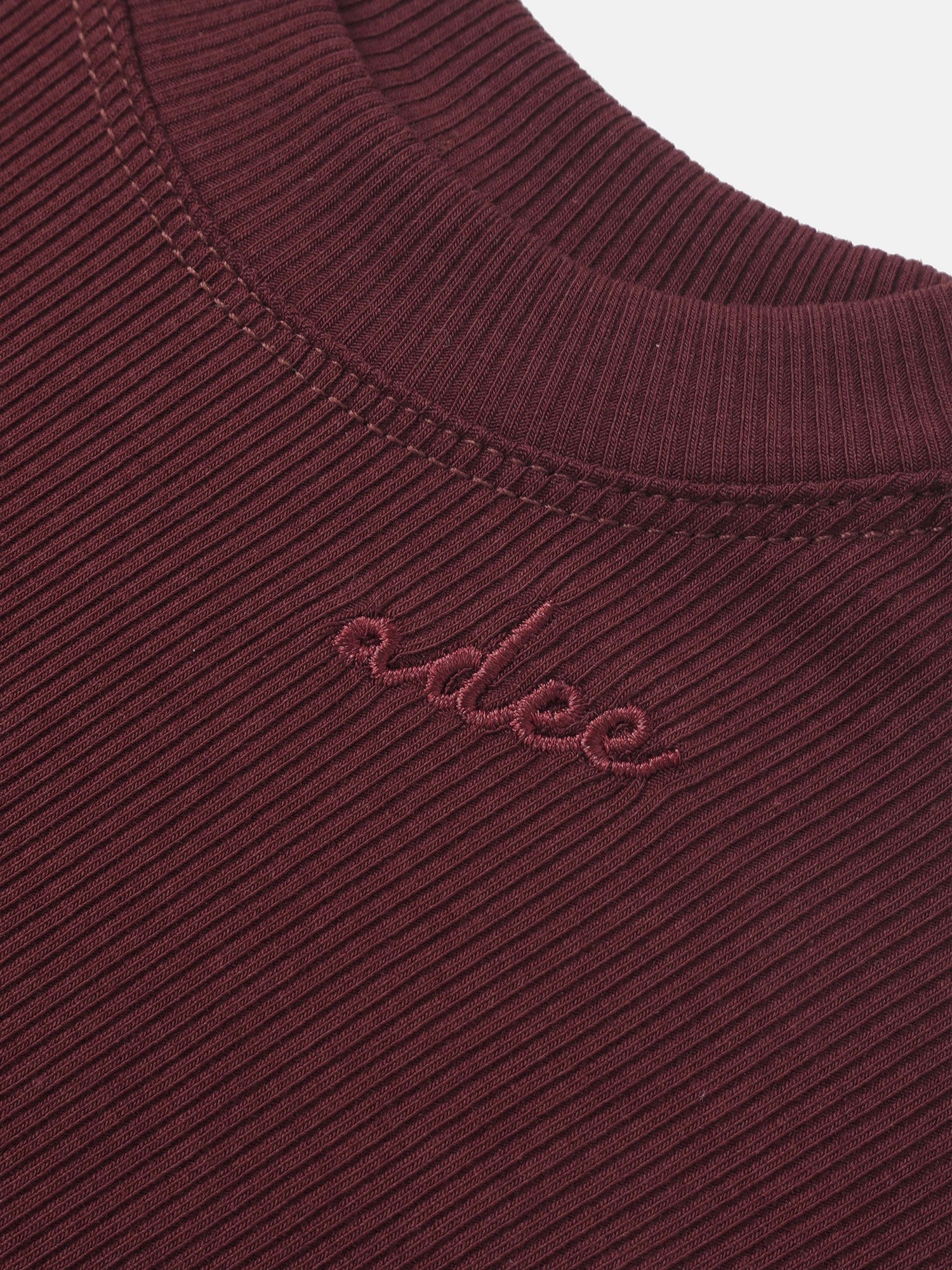 Bomber Set - Burgundy for girls; Adee brand ribbed knit fabric with embroidery.