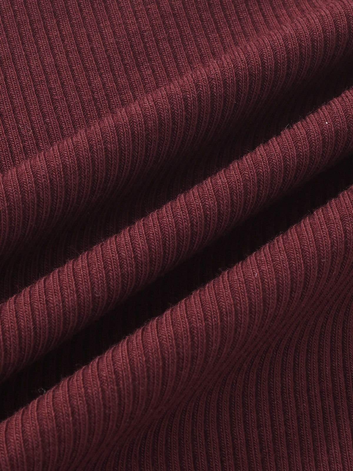 Bomber Set - Burgundy; burgundy ribbed knit fabric close-up