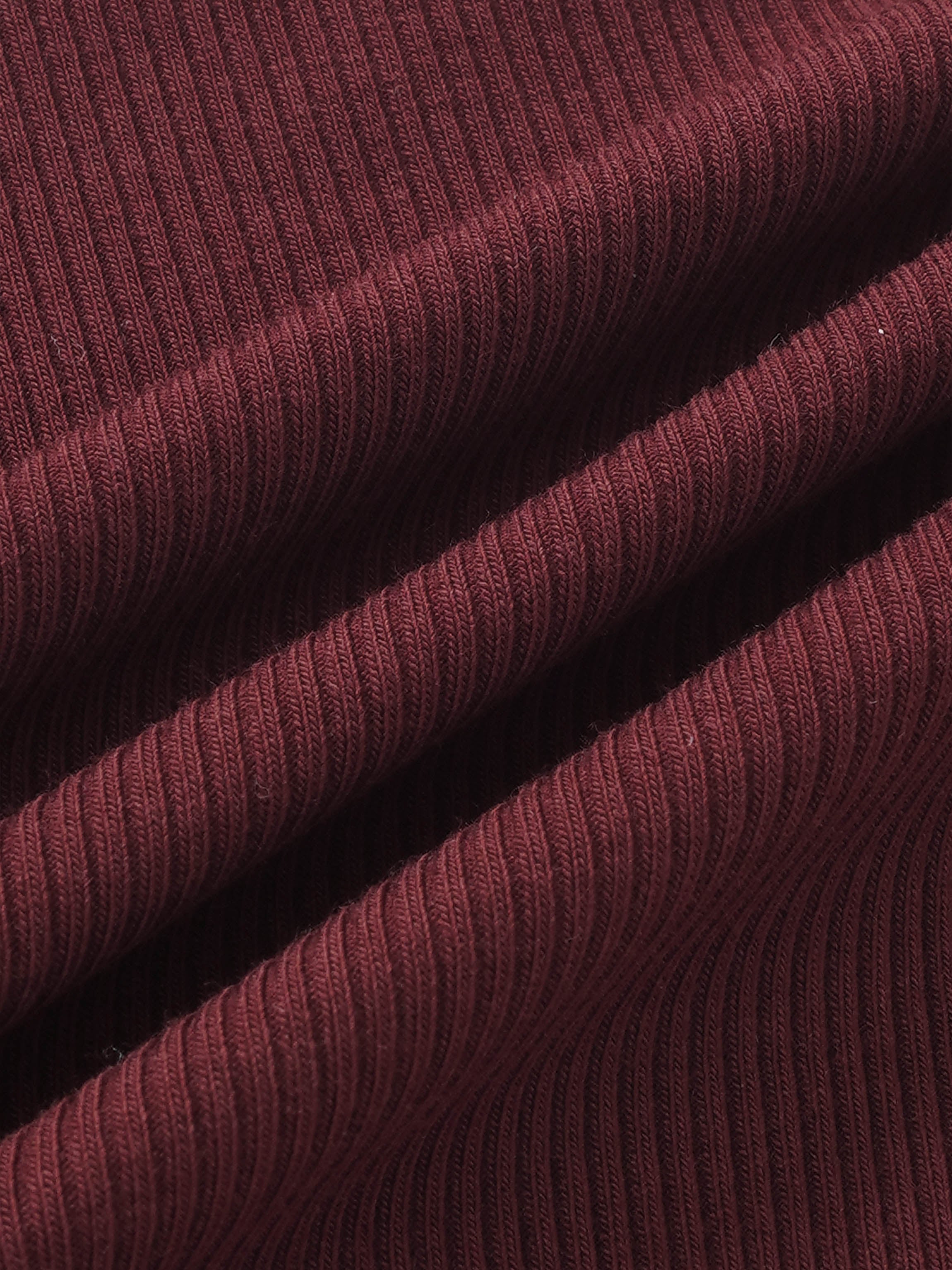Bomber Set - Burgundy; burgundy ribbed knit fabric close-up