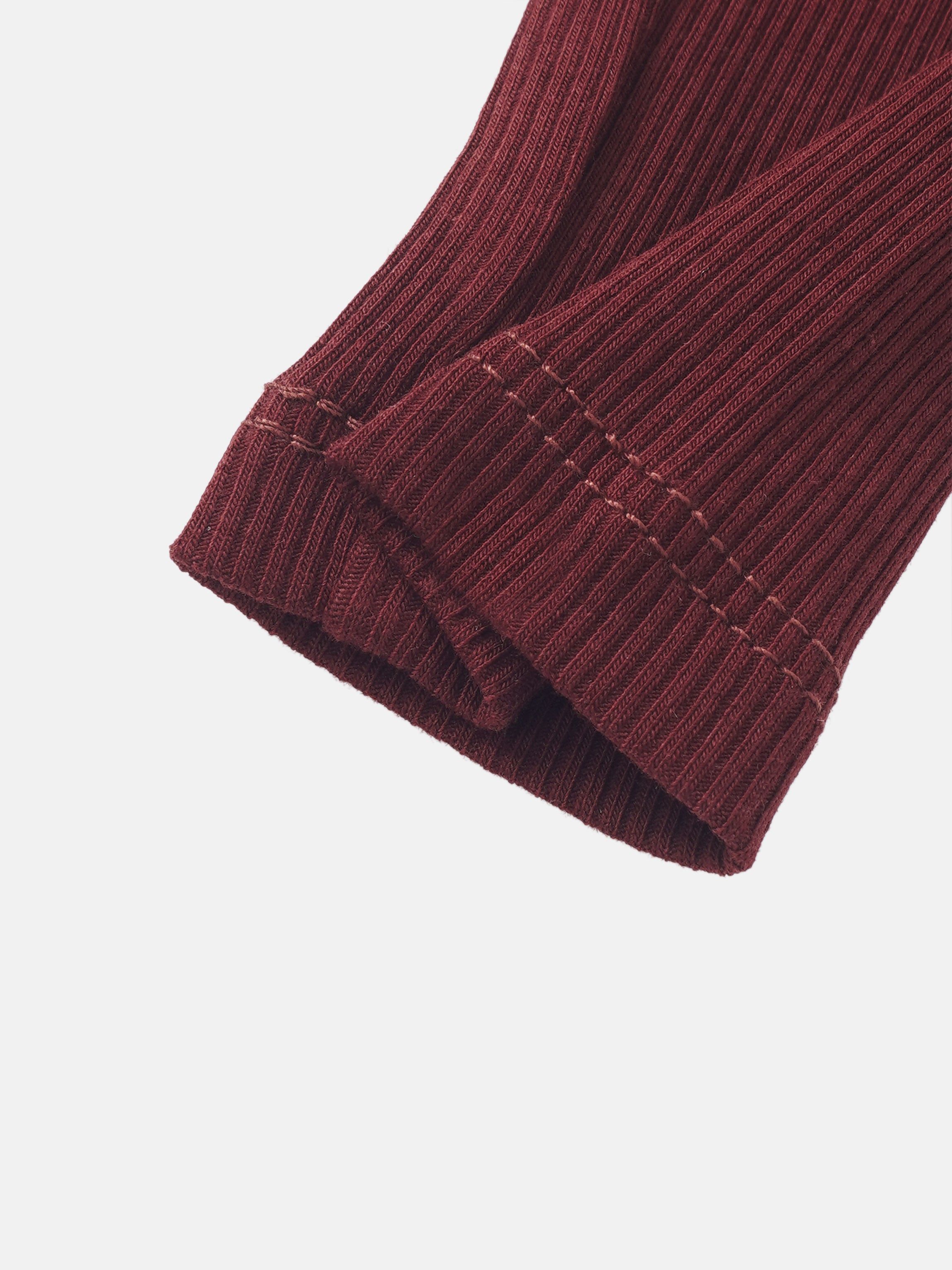 Bomber Set - Burgundy, ribbed knit sleeve cuff detail for little girls