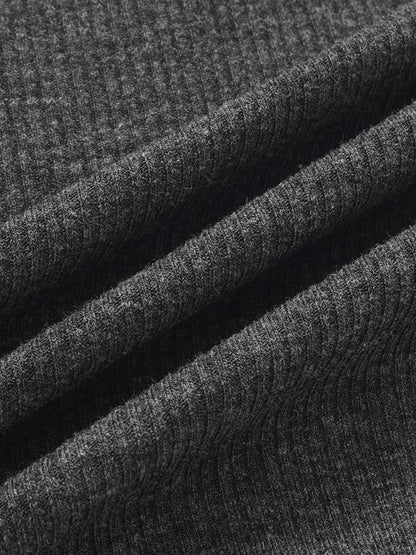 Bomber Set - Heather Grey knit fabric texture, Adee unisex apparel