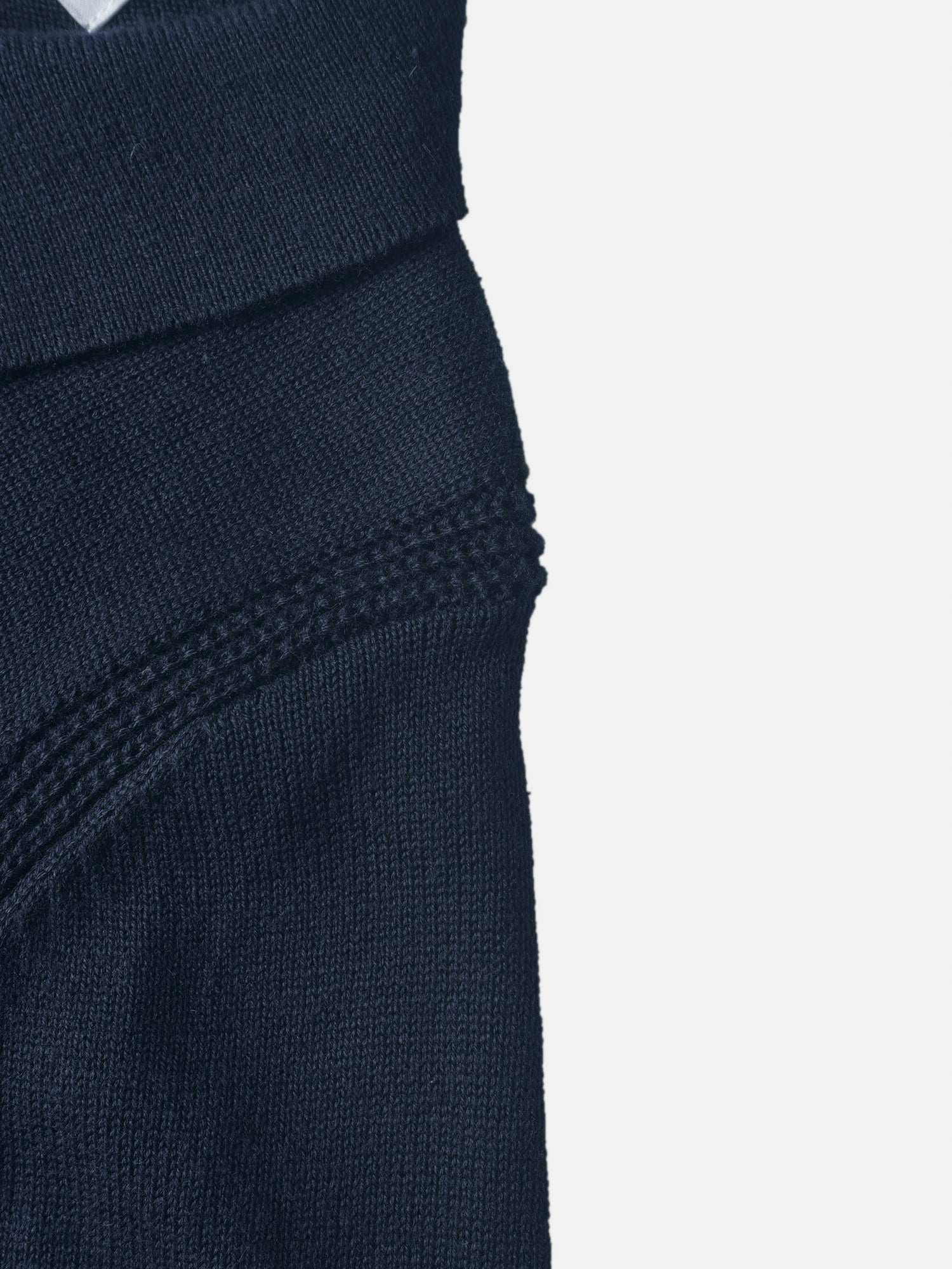 Knit sweater for boys in navy, dressy top with ribbed cuffs