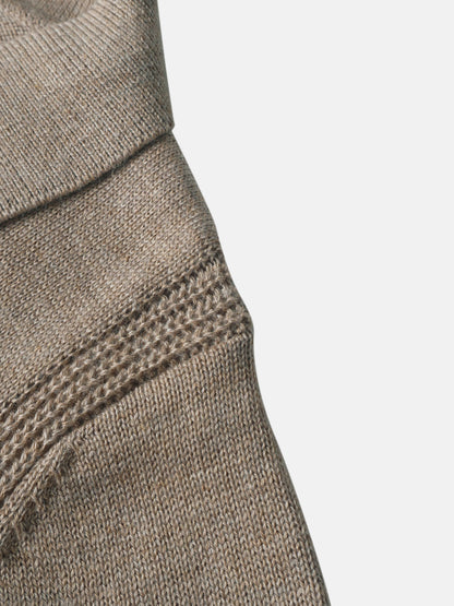 Adee collared knit sweater for boys in taupe, dressy top