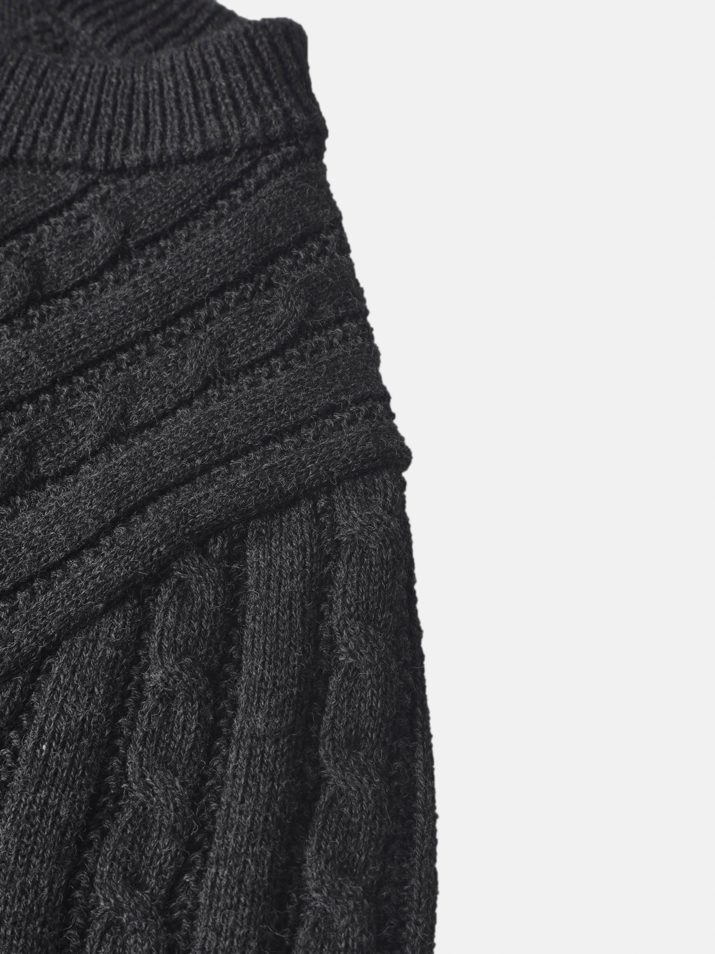 Knit sweater for boys in grey with ribbed knit texture, dressy top