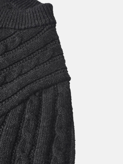 Knit sweater for boys in grey with ribbed knit texture, dressy top