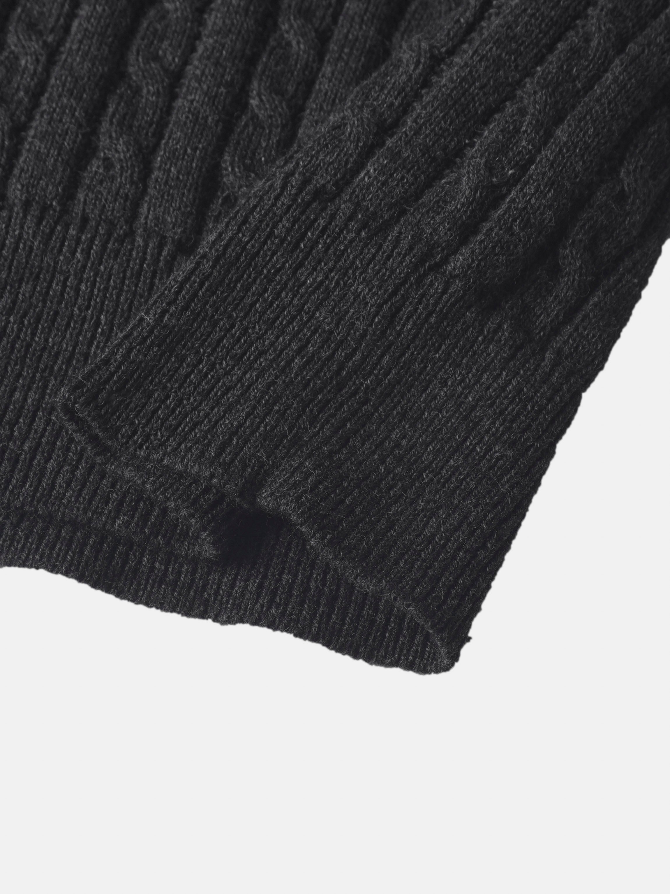 Knit Sweater grey, close-up of ribbed cuff for boys dressy top