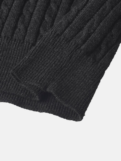 Knit Sweater grey, close-up of ribbed cuff for boys dressy top