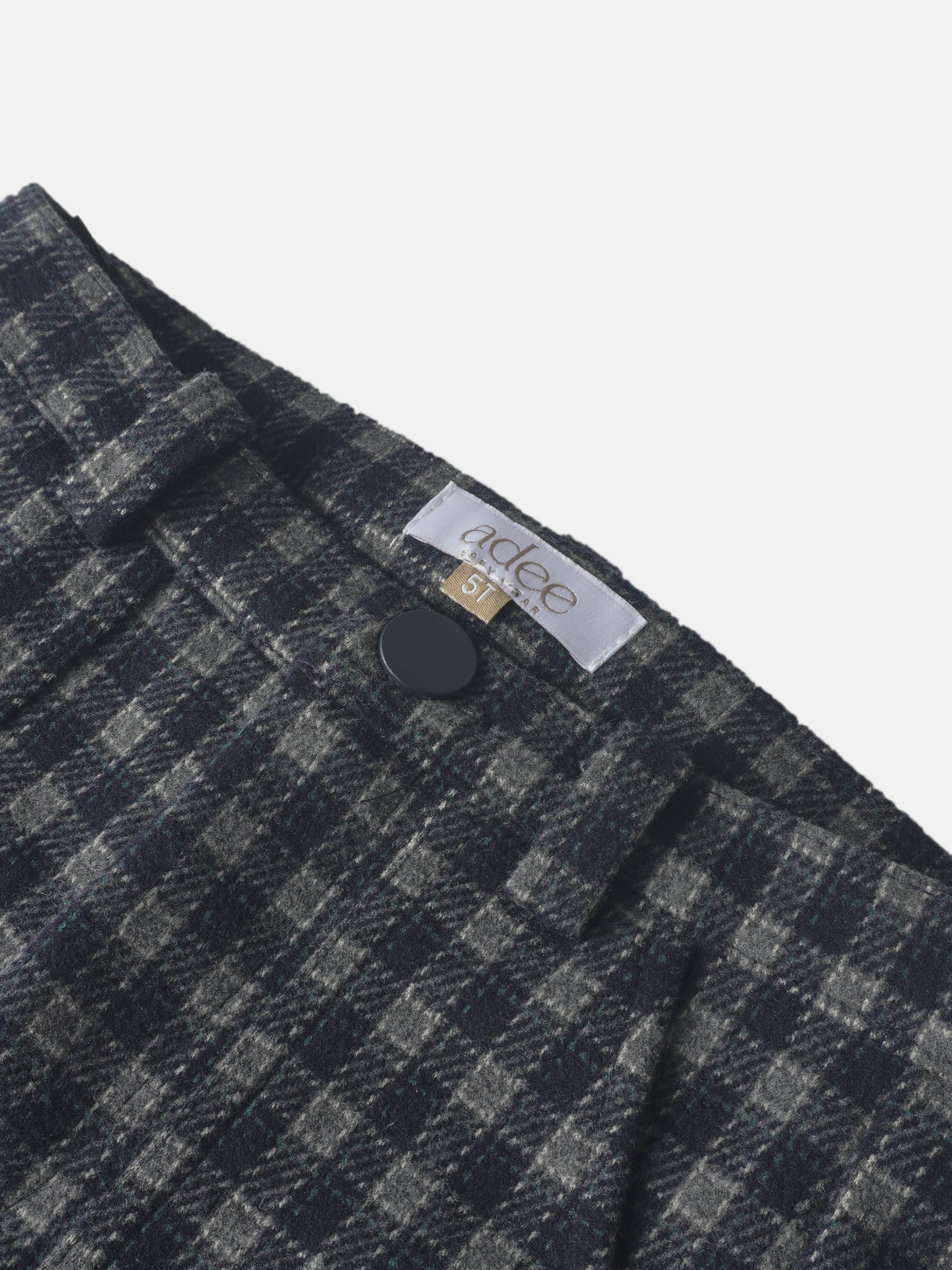 Adee plaid navy boys&